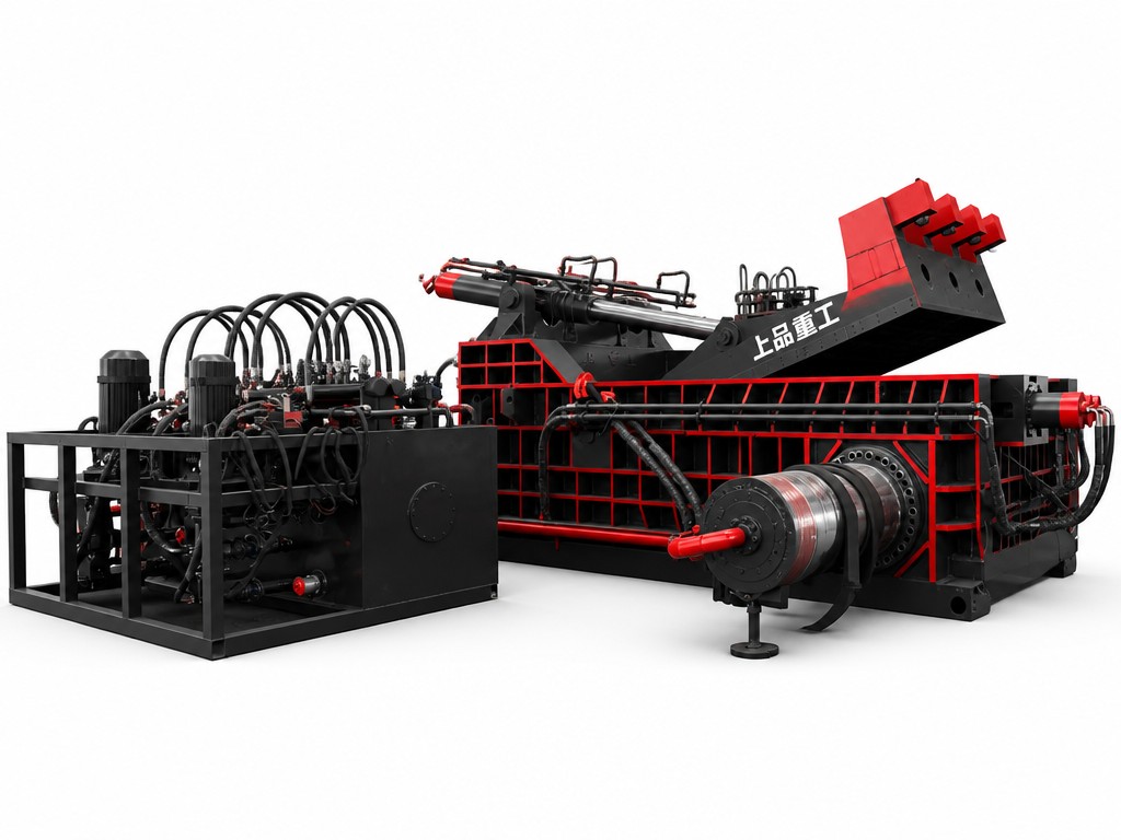 High Capacity Hydraulic Metal Baler for Industrial Use