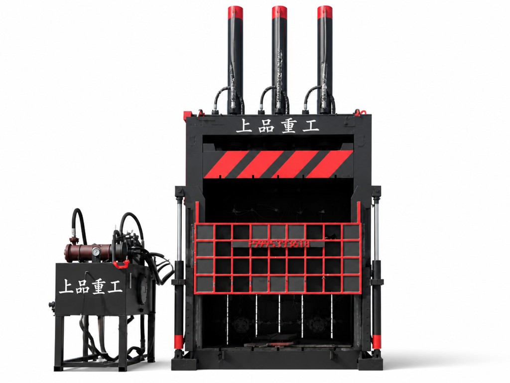 Compact Vertical Baler for Space Saving